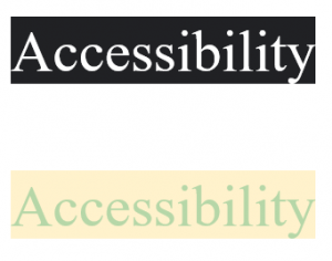 Accessibility Contrast Example